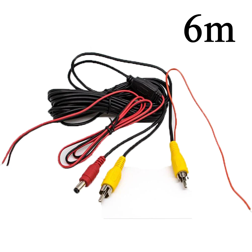 Car Reversing Video Camera Power Cable Universal Navigation Rear View Lotus Head AV Extension Cable More Stable Transmission