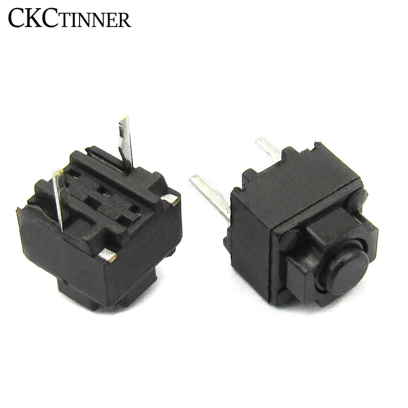 10pcs / lot square 2 foot mouse micro switch button  6*6*7.3/6*6*6.0/6*6*5.7MM micro switch Microsoft black dots