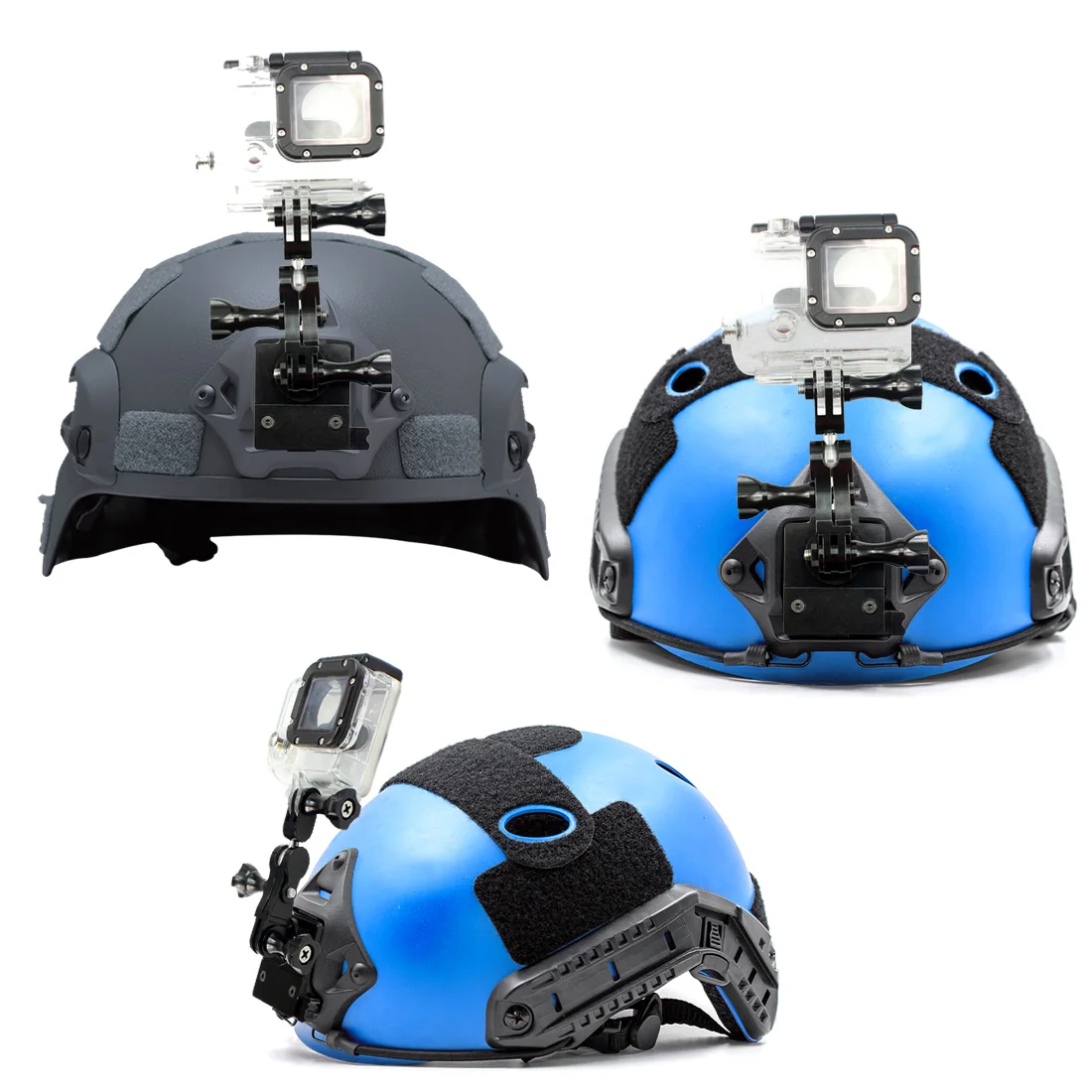 Liga de alumínio capacete fixo montagem fivela adaptador, suporte para GoPro 13, 12, câmera Xiaoyi Ação, CS NVG Base, Foto Vídeo Acessório