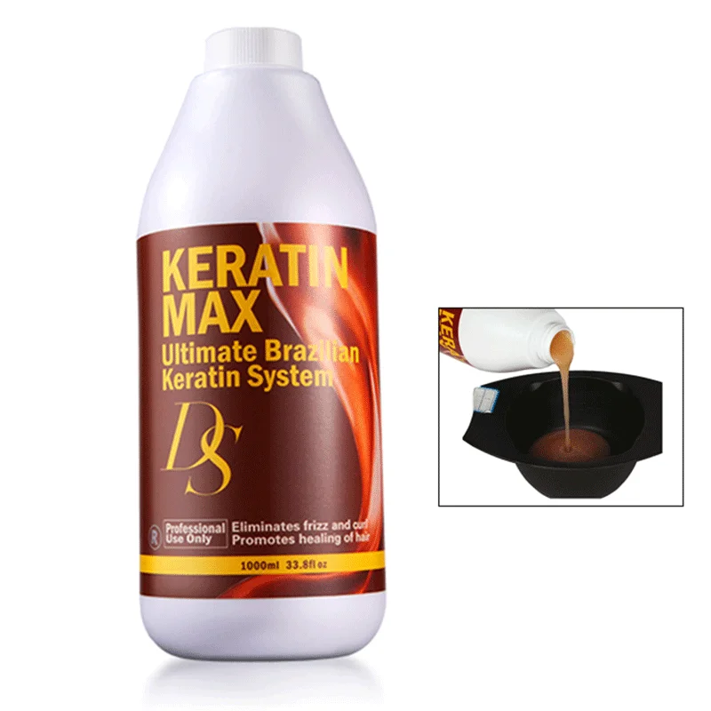 Best Effect 1000 ml DS Max Brasilianische Keratin-Behandlung 12 % Formalin glättet und repariert sehr lockiges Haar