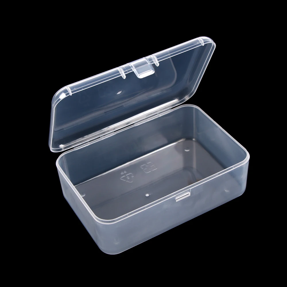 Rectangular Plastic Box Transparent With Lid Storage Box Packing Box Dustproof  Strong Jewelry Storage Case Container NEW