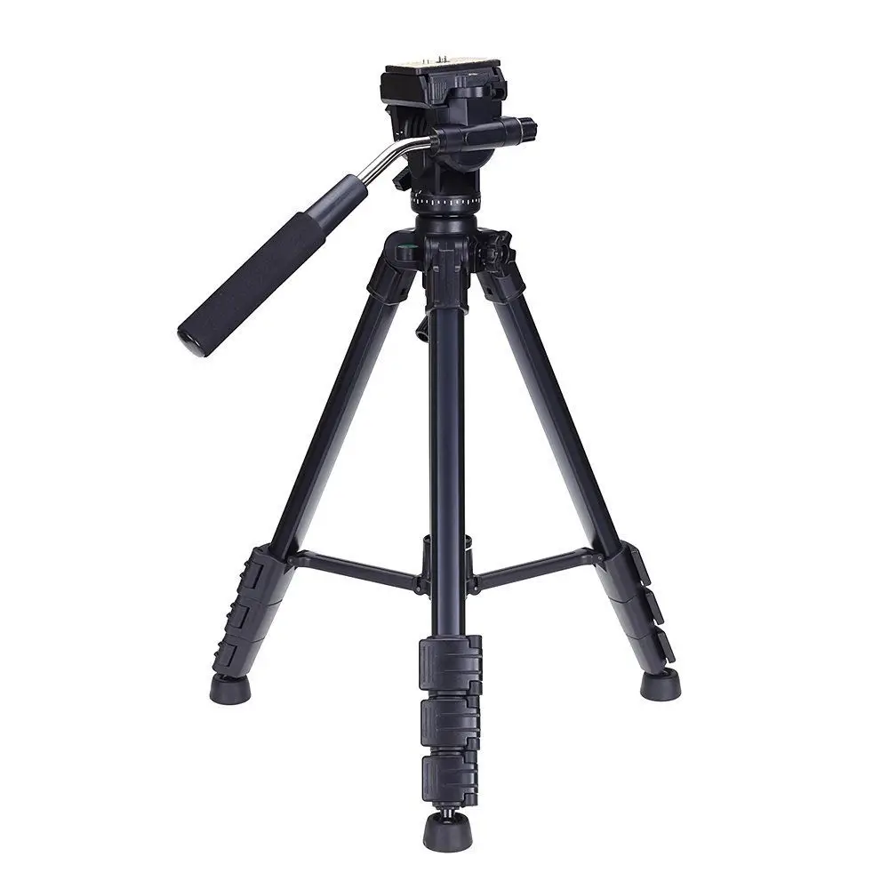 YUNTENG VCT-691 محترف حامل ثلاثي من الألمنيوم مع رأس عموم مع حقيبة ل DSLR فيديو هاتف مزود بكاميرا تلسكوب