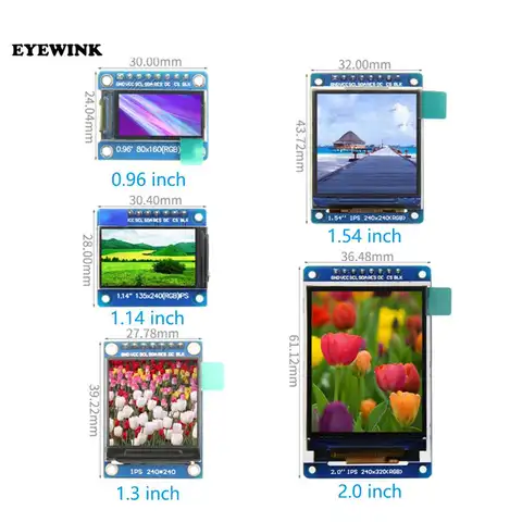 IPS TFT Display 0.96 1.3 Inch HD 65K Colors CFsunbird