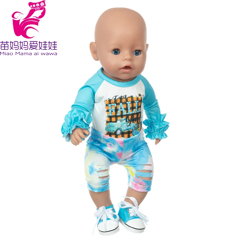43 CM Baby Doll Clothes Pajama Set Jacket Coat 17 Inch Dolls Jeans Children Gift Toys Outfit