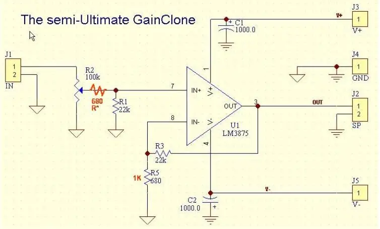 Radio HIFI LM3875TF wzmacniacz mocy zestaw DIY podstawa na obwodzie GAINCLONE 50W + 50W 8 ohm