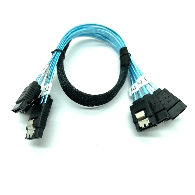 

High Speed 6Gbps 4pcs/Set 4Sata to 4Sata Cable Sas Cable High Quality for Server 0.5M