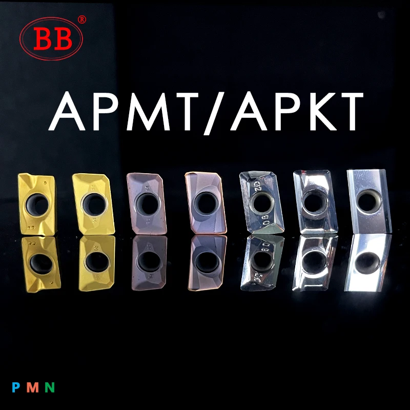 Inserto de carburo BB APMT1604 APMT1135 APKT 1135 1604 PDER máquina CNC, herramienta de fresado Indexable, placa de hoja PCD CBN