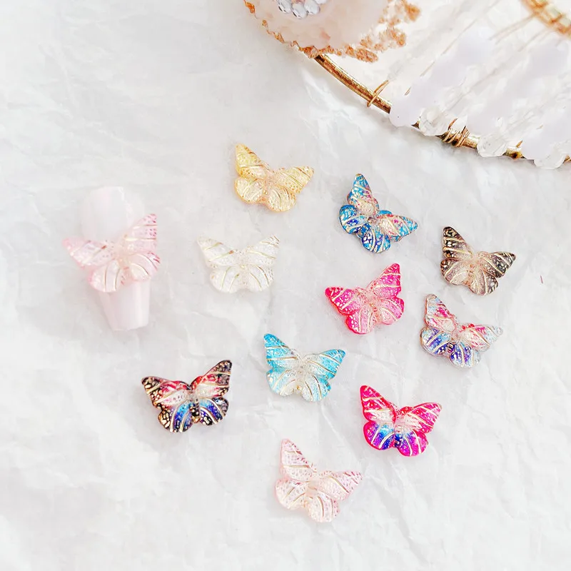 New Arrival 20PCS/Lot Mixed 3D Butterfly Nail Art Decorations Charms Decal Kit Fake Nails Accessories Rhinestones Supplies Tool