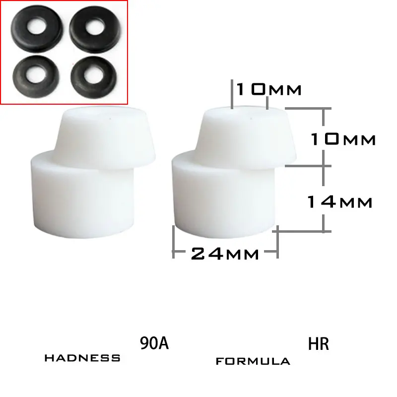 Four Wheel Sliding Plate Damping Pu Bushings Longboard Skateboard Sliding Plate Bridge Accessories 95AA Longboard PU Bushings