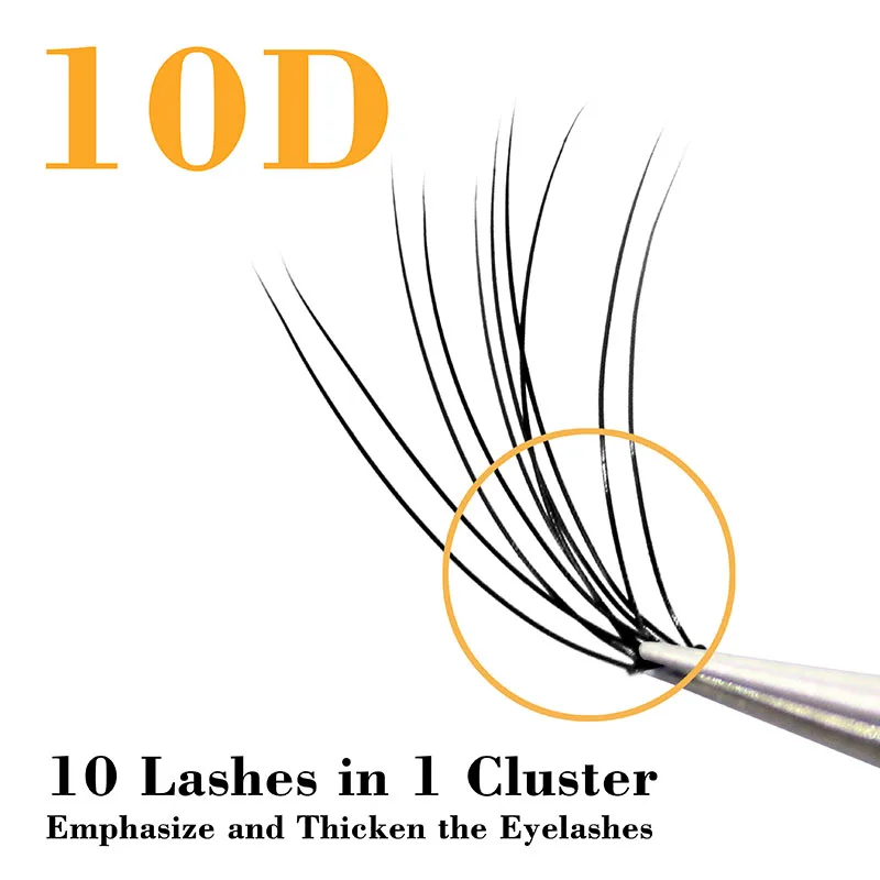 1box Big Capacity 60 Bundles 6D 10D Eyelash Extensions 0.1mm Thickness True Mink Strip Eyelashes Individual Lashes Natural Style