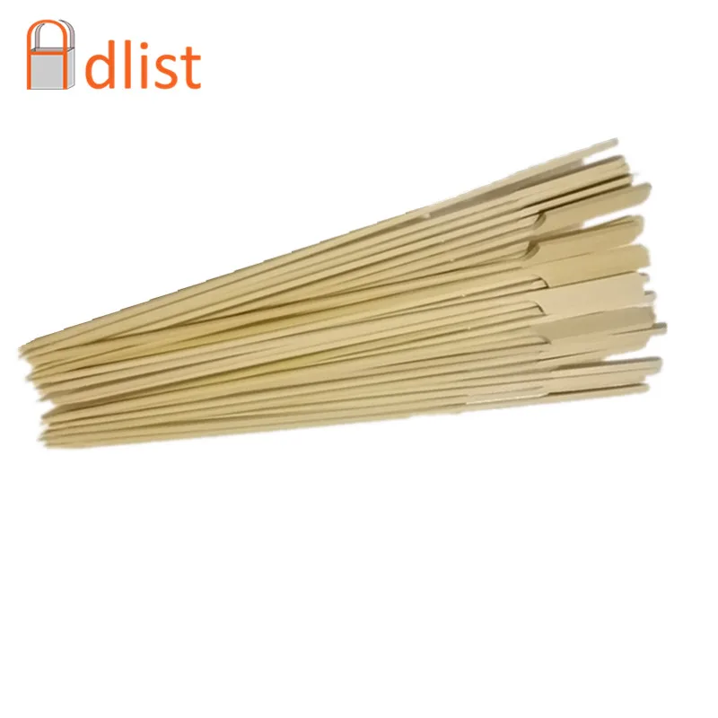 200-400pcs BBQ Grill Kebab Barbeque Fruit Bamboo Skewers Cocktails Picks Paddle Sticks Party Bar Restaurant Supplies 25cm x 3m