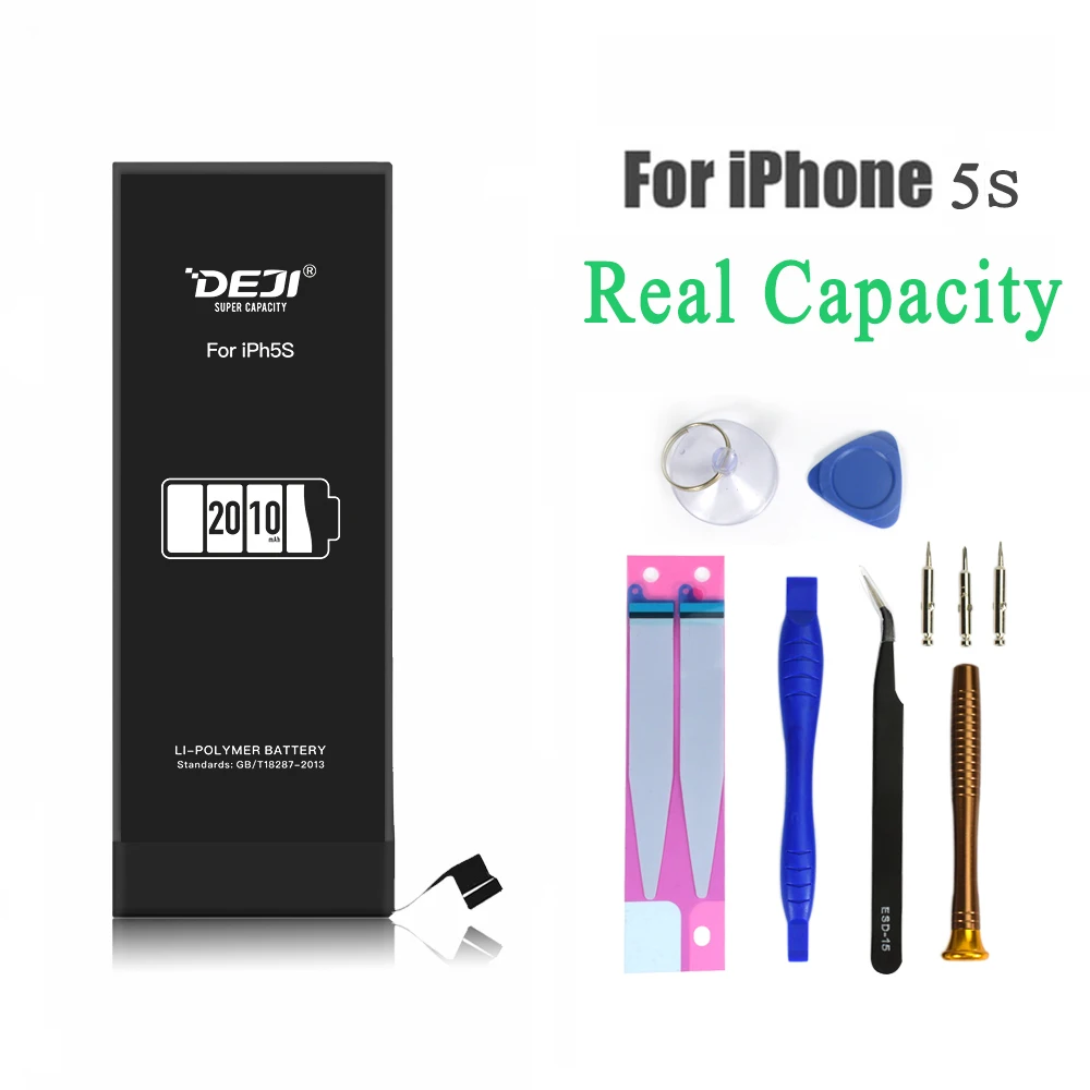 DEJI For iPhone 5s 5 se battery Original Li-ion internal Battery cell phone High Capacity 2010mAh Replacement Batteries