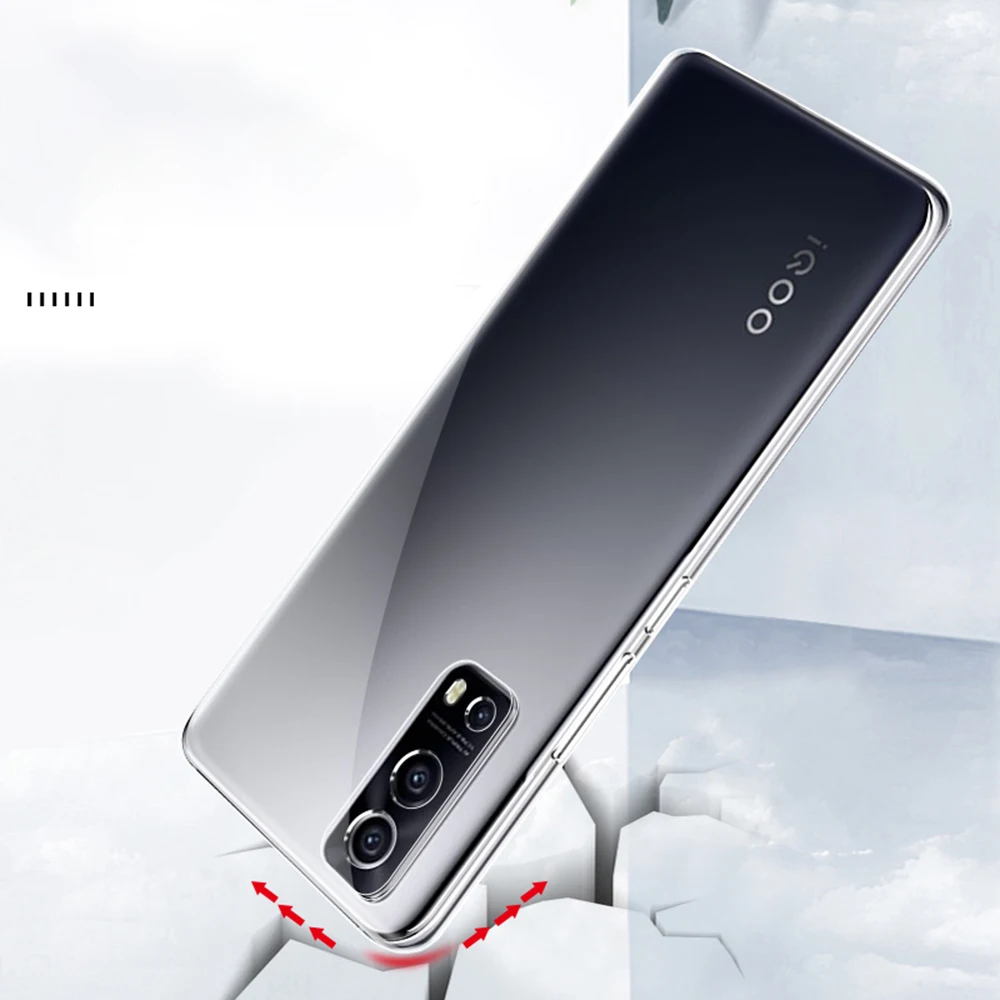 2021 High Quality Ultrathin Phone Case for VIVO Y72 5G Camera Protective Transparent TPU VIVOY72 Y 72 Soft Clear Back Cover Bags