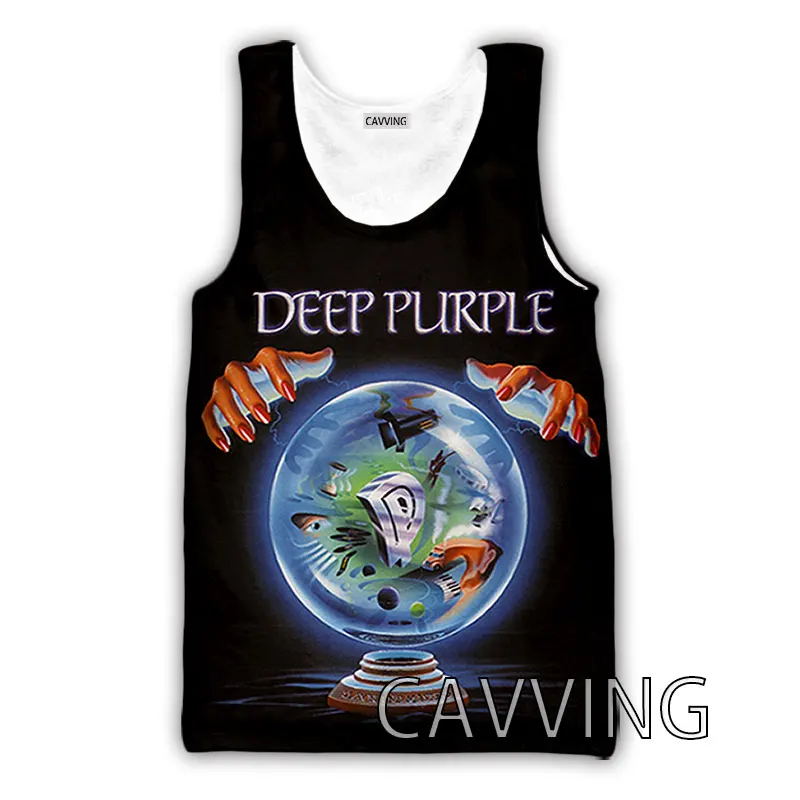 CAVVING 3D Printed  Deep Purple Band  Tank Tops Harajuku Vest  Summer Undershirt Shirts Streetwear for Men/women