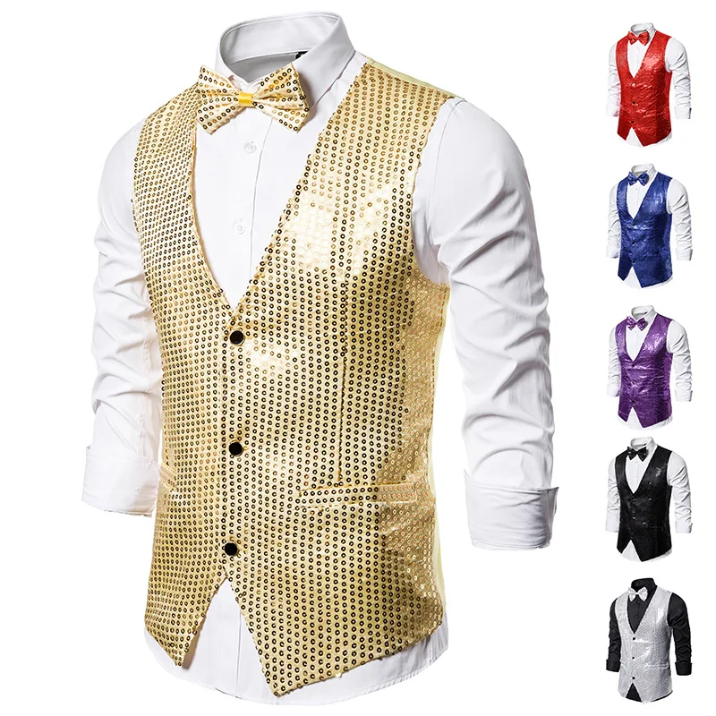 Bar Banquet Dress Stage Dress Wedding Performance Master of Ceremonies Model Shows Men's Waistcoat