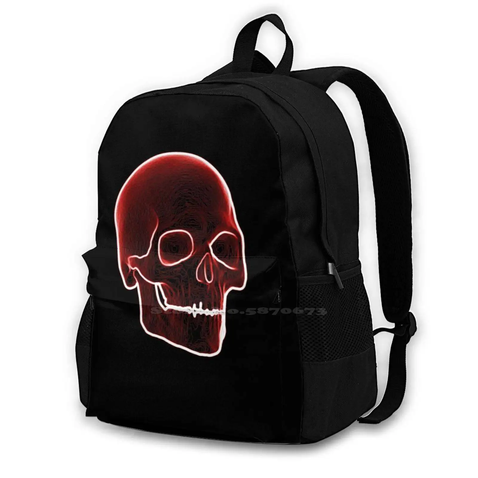 Fashion Travel Laptop School Backpack Bag Lines Creepy