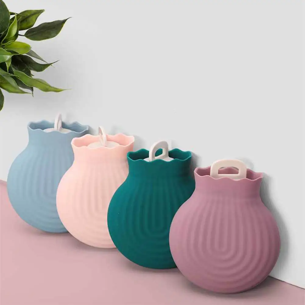 Hot Water Bag Water Injection Silicone Hot Water Bag Portable Hand Warmer Bag