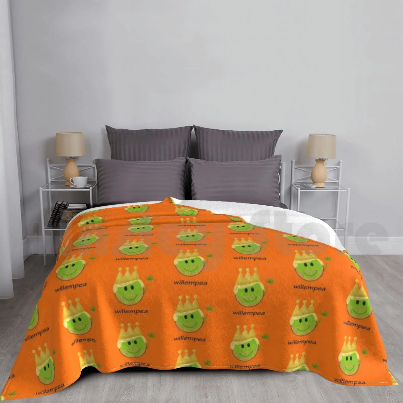 Willempea , Bearded Version Blanket Super Soft Warm Light Thin Willempie Willem Alexander Koningsdag Oranje Boven