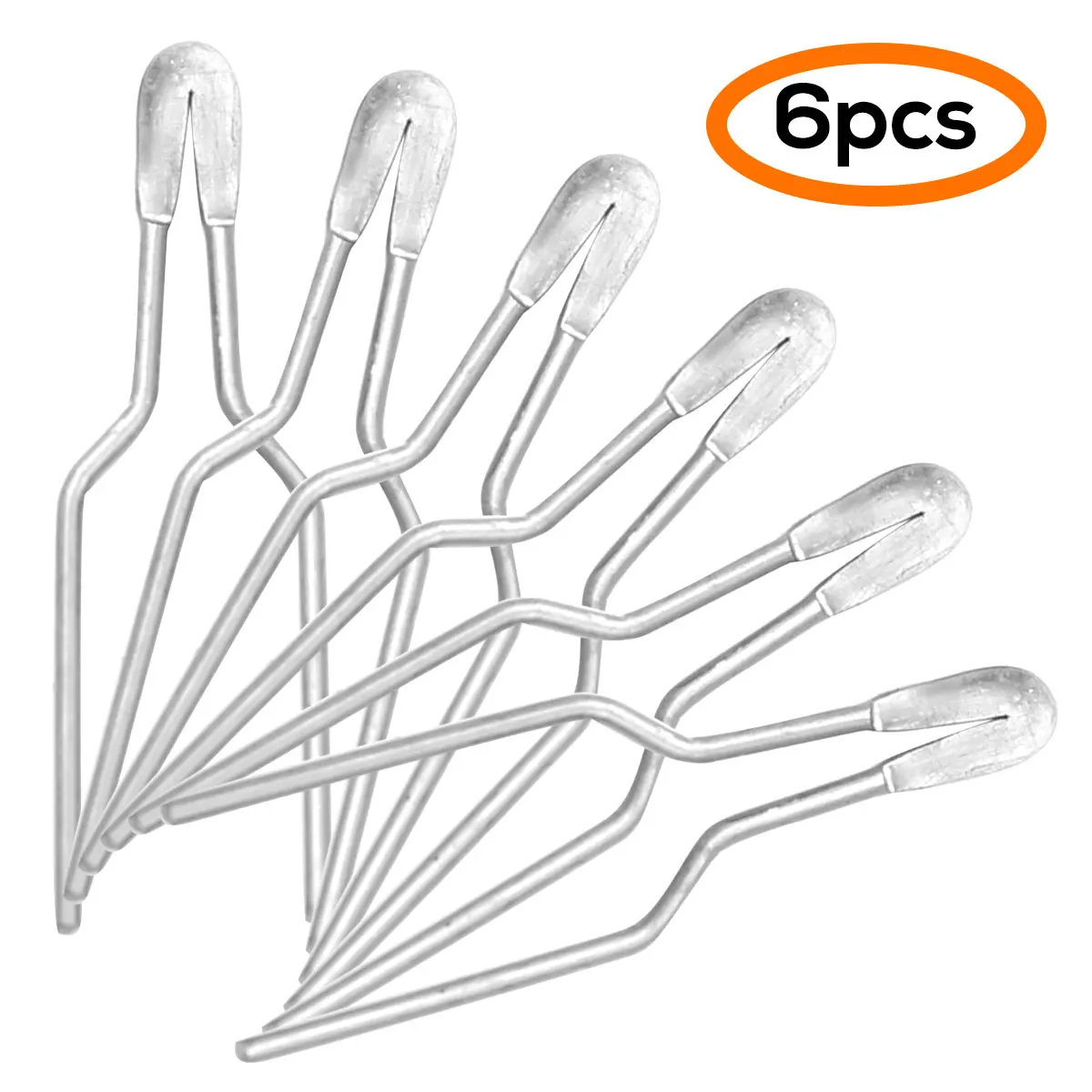 6Pcs punta per saldatore punta per pirografia punta per filo lega per saldatura elettrica strumento per pistola accessori di ricambio macchina per bruciare filo di riscaldamento