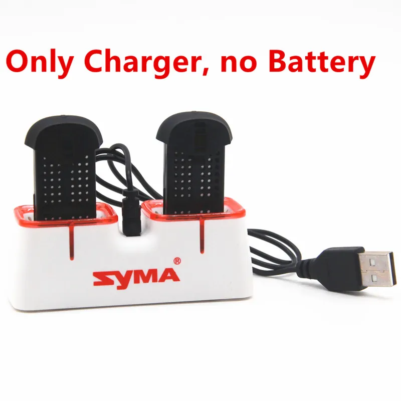 Syma X22 X22W caricatore USB RC Quadcopter Drone pezzi di ricambio 3.7V 400mAh batteria 2in 1/1 to2 scatola di ricarica