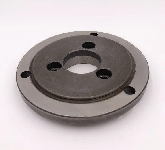 การจัดทําดัชนีหัวอุปกรณ์เสริมหน้าแปลนเปลี่ยนแผ่น 3-Jaw Chuck แผ่นเชื่อมต่อ K11-160 4-Jaw 160 มม.