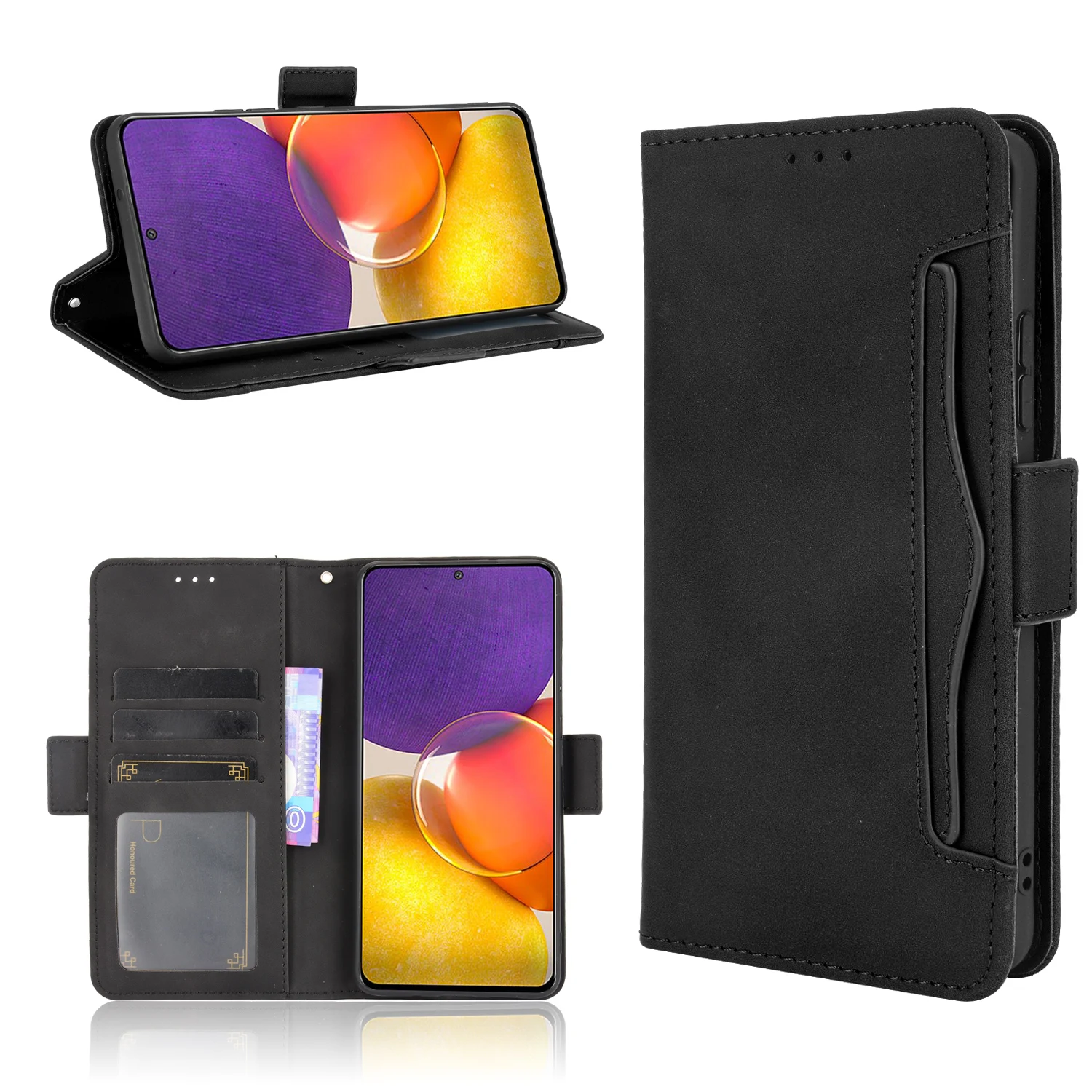 For Samsung Galaxy Quantum2 Cover Premium Leather Wallet Leather Flip Multi-card slot Cover For Samsung Quantum 2 SM-A826S Case