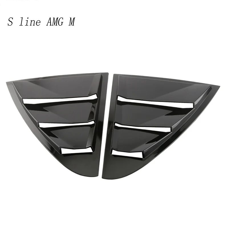 Car Styling Rear Window Triangle Shutters decoration panel Cover Stickers Trim For Mercedes Benz CLA C117 Class Auto Accessories
