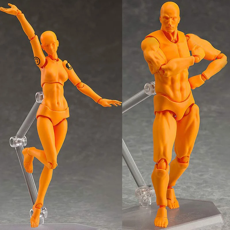 2 Pcs/Set Light Body Chan & Kun PVC Movebale Action Figure Model For SHF Version 2.0 Gifts Mannequin for Drawing Art
