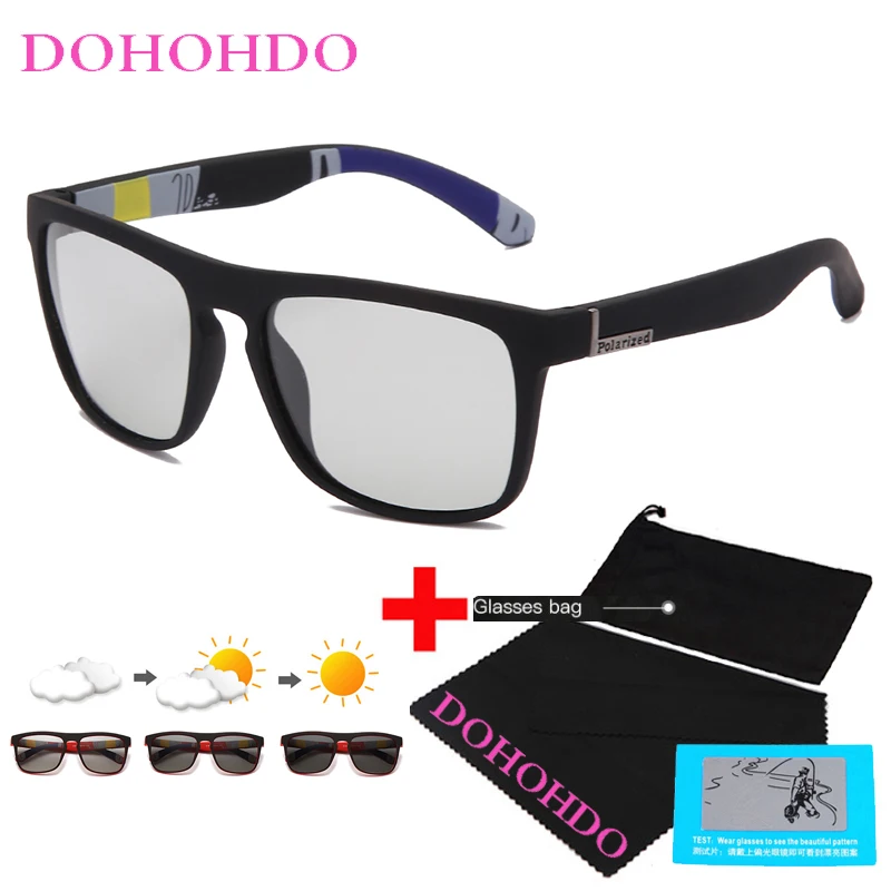 DOHOHDO Photochromic Sunglasses Men 2022 New Classic Luxury Polarized Brand Designer Men Sunglasses Fashion Retro Gafas De Sol