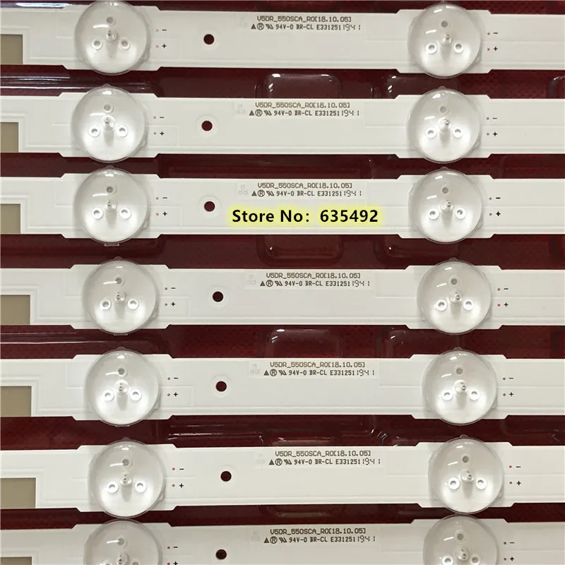 Светодиодная лента для UN55JS700DF, UA55JS7200J, UE55JU6800, V5DR_550SCA_R0, V5DR_550SCB_R0