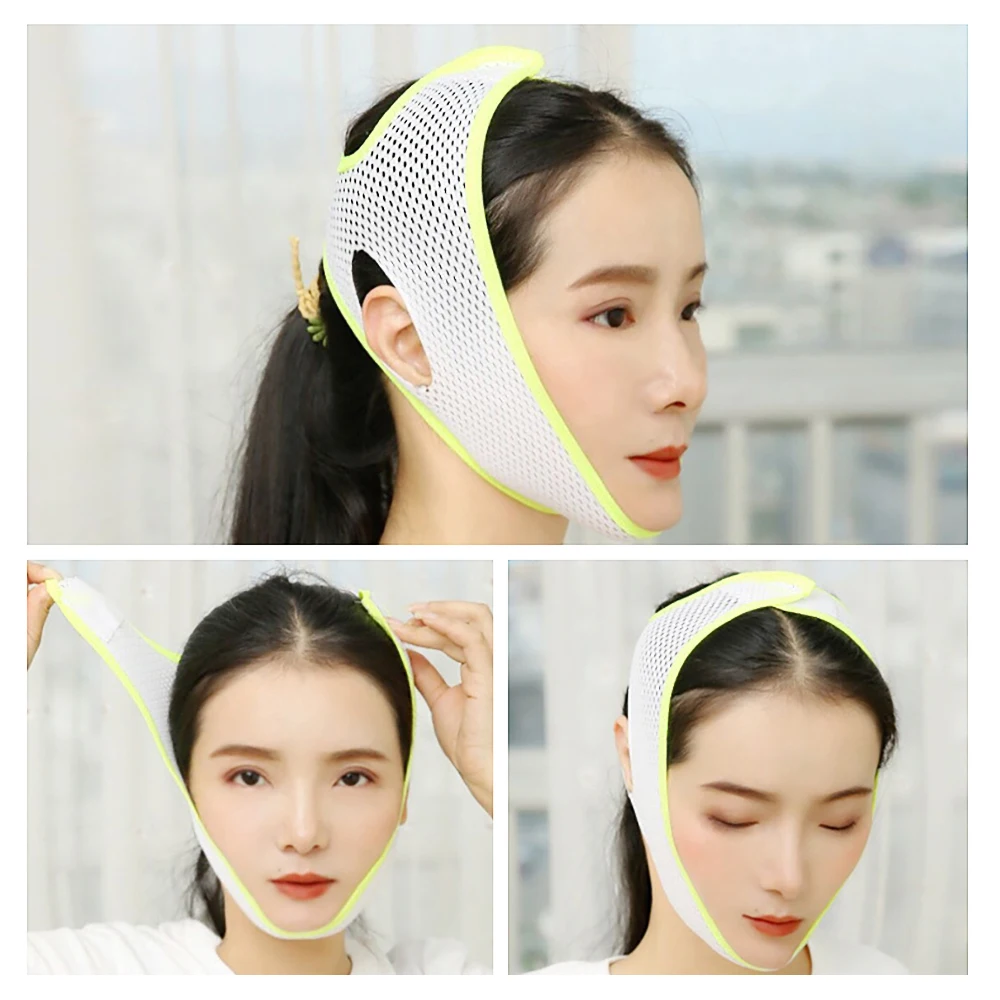 Breathable V Face Cheek Lift Up Band Face Thin Mask Reduce Double Chin V-Line Shaping Bandage Anti Wrinkle Tension Firming Belt