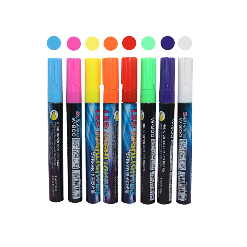 1 Pc LED Highlighter Marks Pen Paintbrush Queen Bee Marker Pen 135mm*4mm 8 Colors Optional Bevel Nib Paintbrush Beekeeping Tools