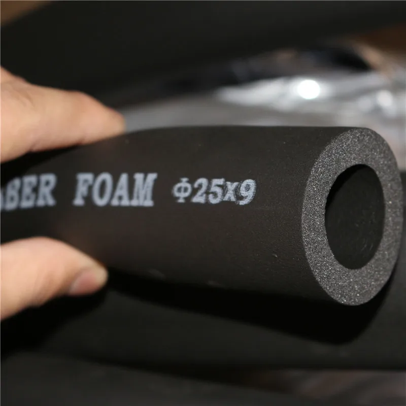 Sponge Rubber Pipe black Insulation Pipe waterproof Pipeline Holder Thermal Tubular Protective sleeve Air conditioning fitting