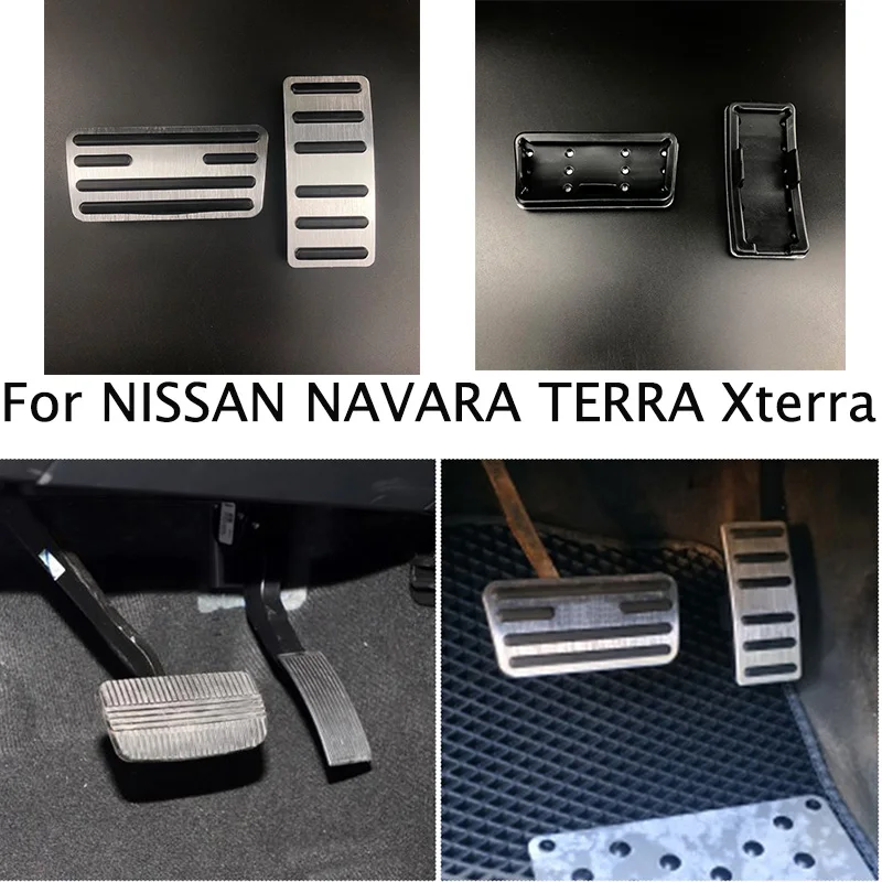 Almohadilla de Pedal de freno de combustible de Gas, accesorios de coche para NISSAN NAVARA, TERRA, Xterra, FRONTIER PATROL, PALADIN, Pathfinder,