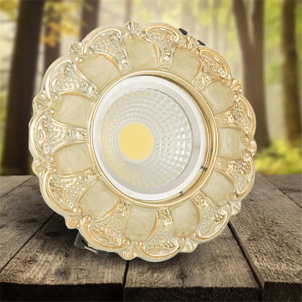 Nordic Modern Spiral Pattern Gold Edge Ceiling Lamp 3W 5W 220V Led Recessed Lights Luxury Home Decoration Kitchen Bedroom Luster