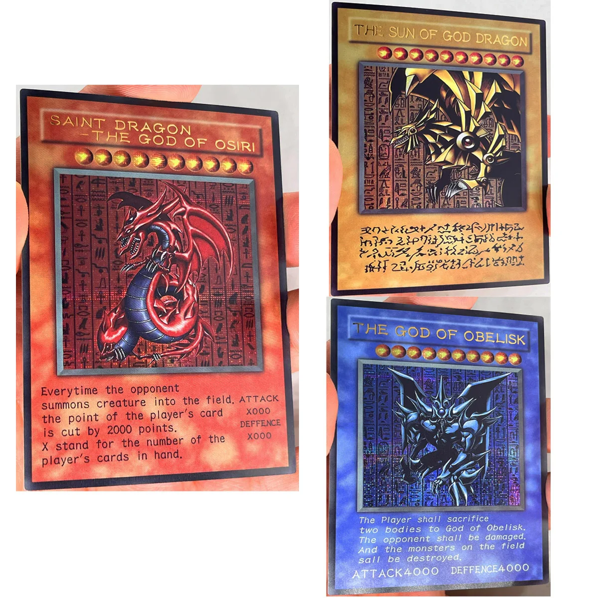 Yu Gi Oh SR Egyptian God Obelisk the Tormentor English DIY Toys Hobbies Hobby Collectibles Game Collection Anime Cards