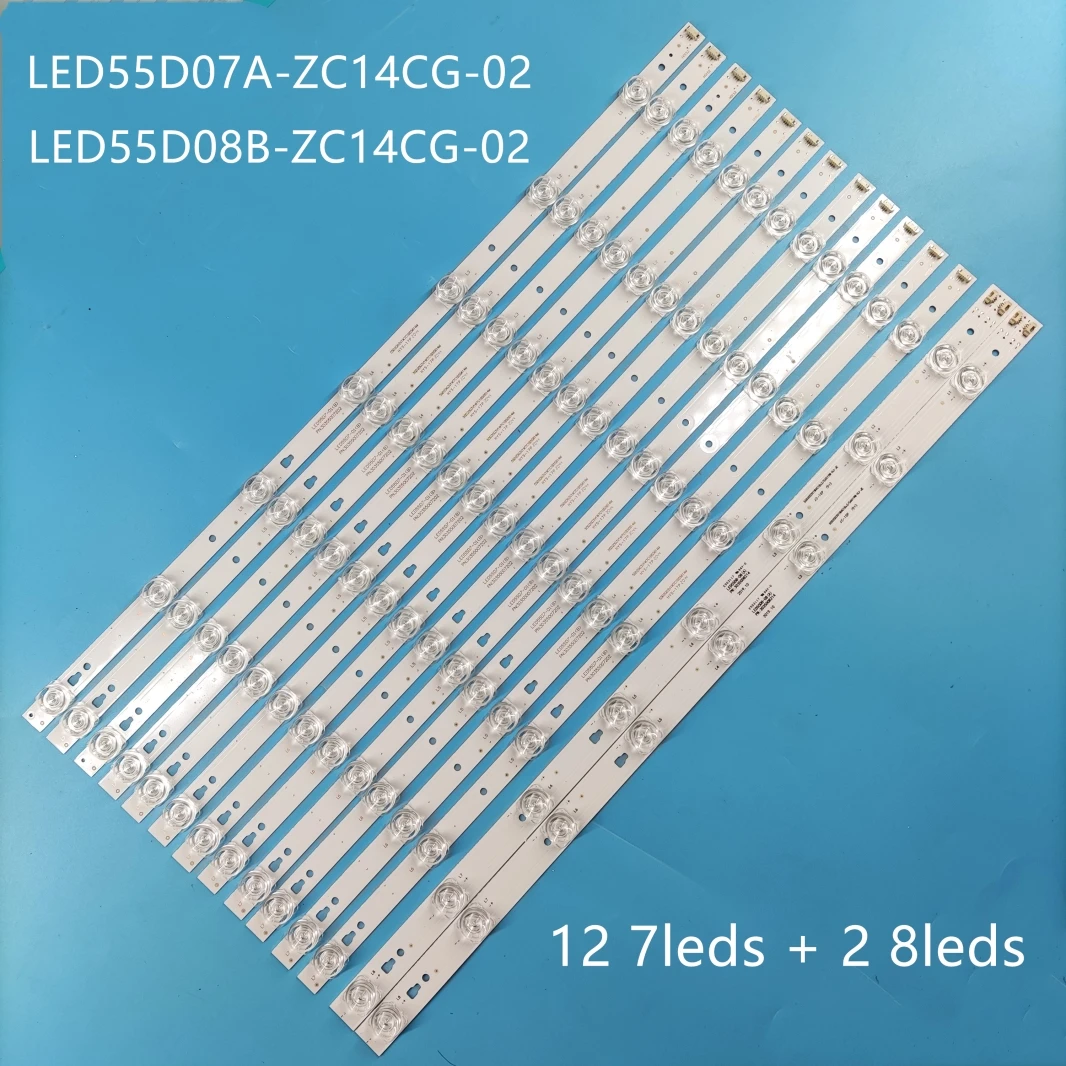 

New 14 PCS/set LED Backlight strip for LT-55C550 LED55D08B-ZC14CG-02 LED55D07A-ZC14CG-02 30355008225 30355007206 LED55D8 LED55D7