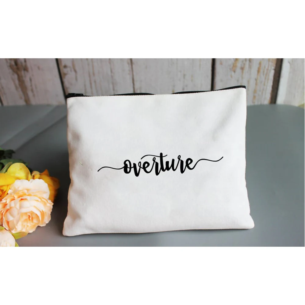 Cosmetic Bag Personalized Make Up Bag Bridesmaid Proposal  Maid of Honor Bag  Bridesmaid Bag Canvas Bag Bridal Party Gift