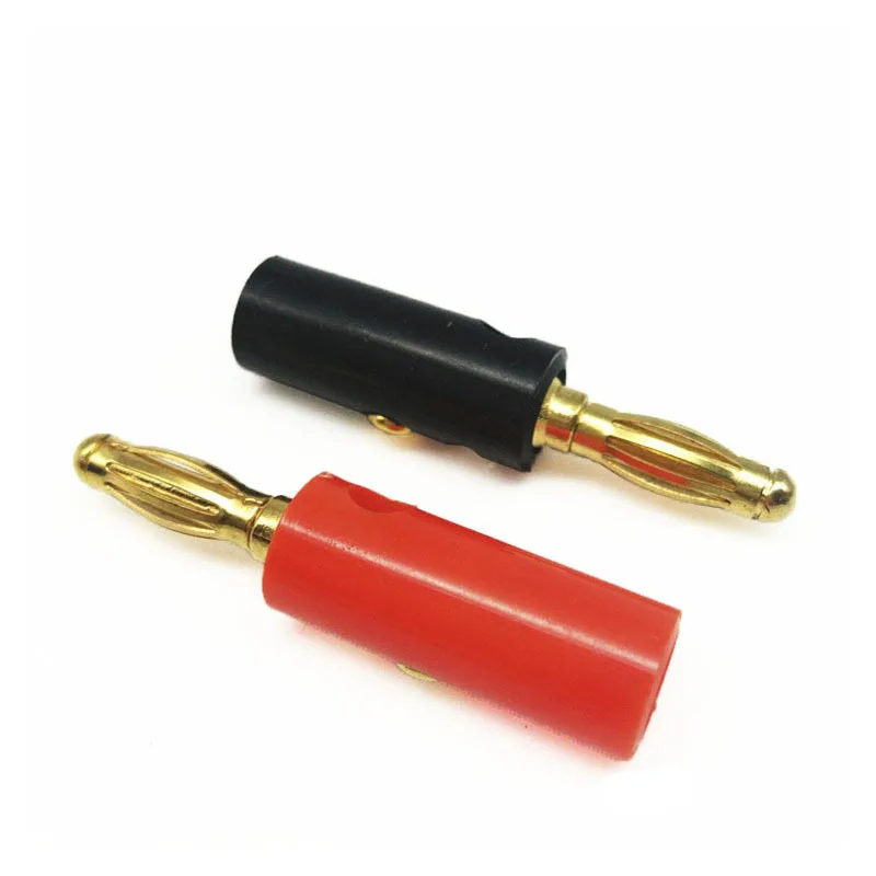 5/10 pairs AMASS Gold Plated 4.0MM Banana Plug Connector Red Black Audio Speaker Wire Cable Banana Connector Charger Adapter