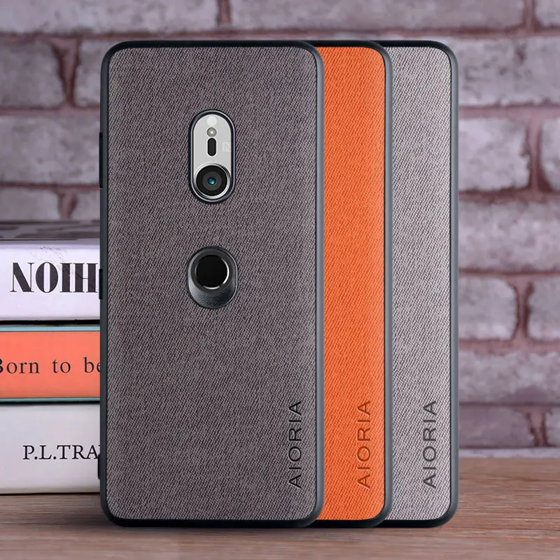 Case for Sony Xperia XZ3 coque Luxury textile Leather skin soft TPU hard PC phone cover for sony xperia XZ3 case funda capa