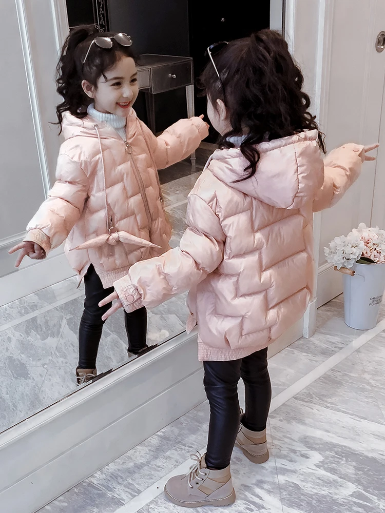 Girls Winter Coat New Korean Western Style Cotton-padded Jacket Children Coat Girl Winter Down Padded Parka