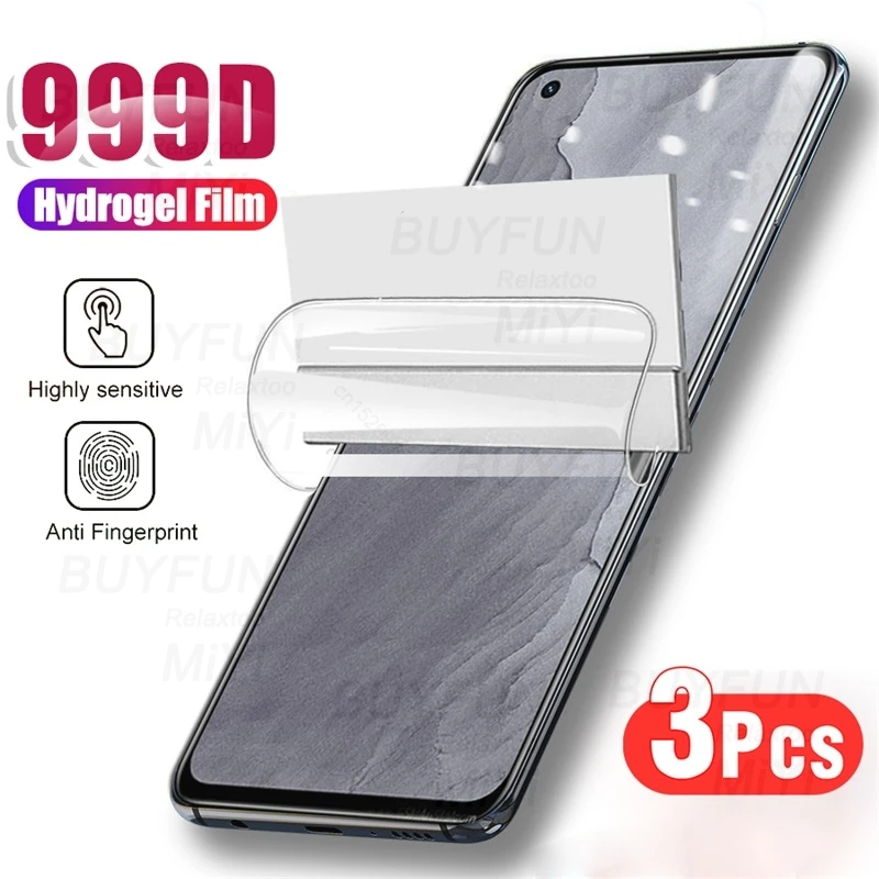 3PCS 999D Curved Front Hydrogel Film For Realme GT Master Edition 5G Screen Protector Not Glass On Realmi GT Master 2021 5G Film