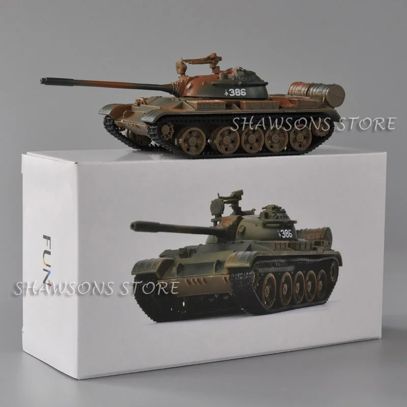 Juguete de modelo militar de Metal fundido a presión, escala 1:43, tanque de batalla principal soviético, T-55 T55 MBT, réplica en miniatura coleccionable