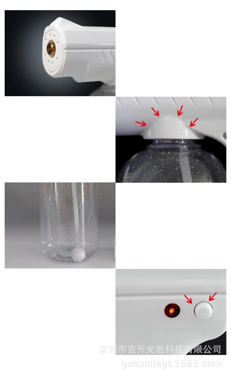 Rechargeable Electrostatic Battery Fogger Machine Portable Sprayer Gun wireless chargeing Nano Blue Ray Atomizer Office School