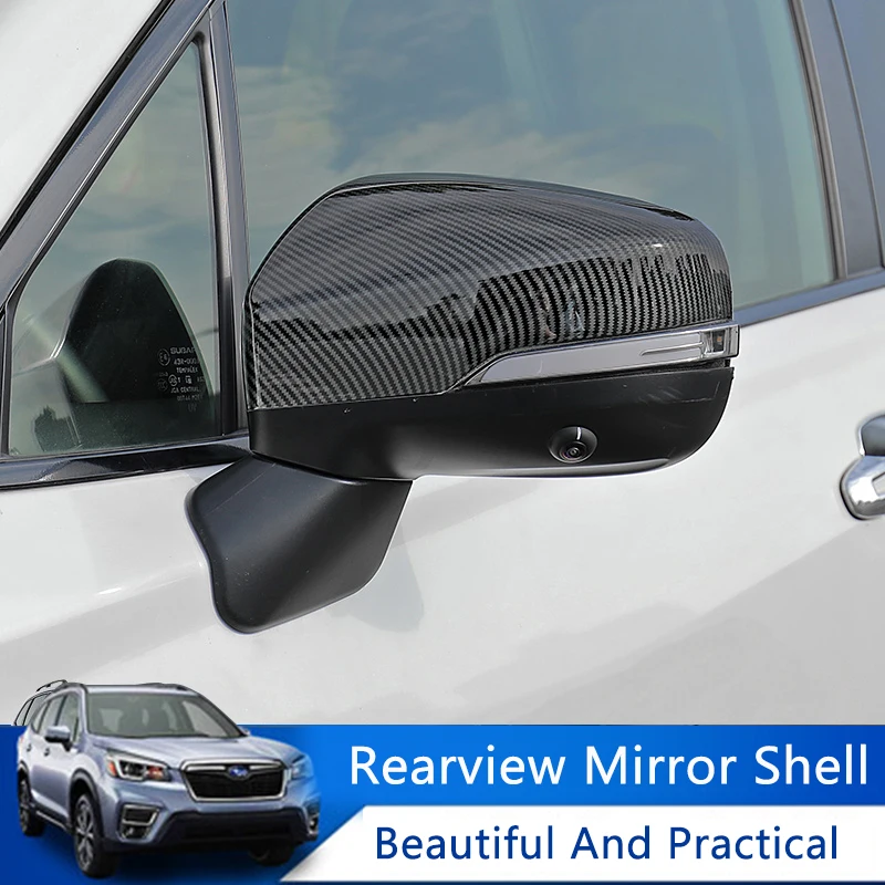 TAJIAN 1Pair Rearview-mirror Decor Shell Reverse Mirror Cover ABS For Subaru Forester 19-22/ XV 18-21/Outback 19-20 Car Modified