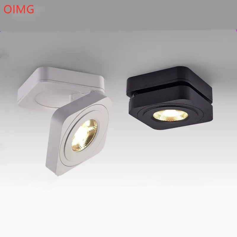 Luces LED empotradas con rotación plegable, lámparas de techo COB de 10W, 15W, 18W, para interiores y AC85-265V