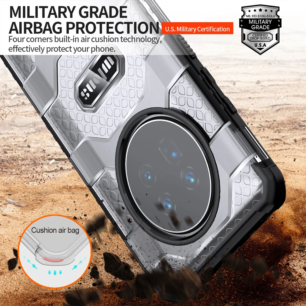 

For Huawei Mate 40 Pro Plus Mate 30 Pro P40 P40 Pro Plus Military Rugged Armor Case Drop-tested Protection Back Cover