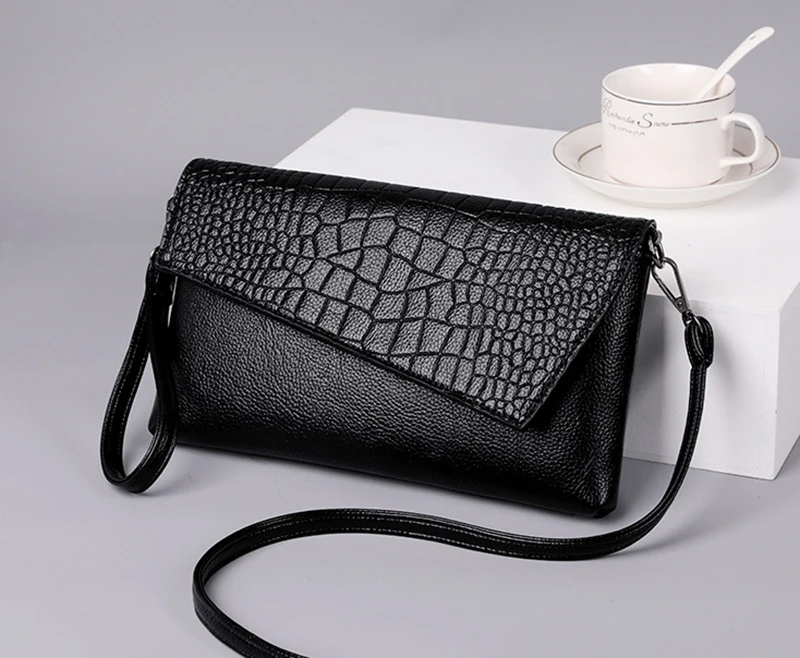 Frauen Flap Messenger Taschen Krokodil muster Design Schulter Taschen PU Leder Dame Mode Handtaschen Vintage Umhängetasche – Detail 12