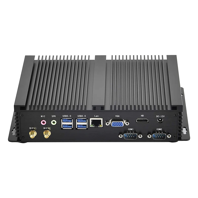 KingNvoy 2*Lans Industrial Fanless Nuc Intel Core i5 i7 Quan Core 2*DDR4 Mini Computer 300M Wifi HDMI VGA WIN10 Pro