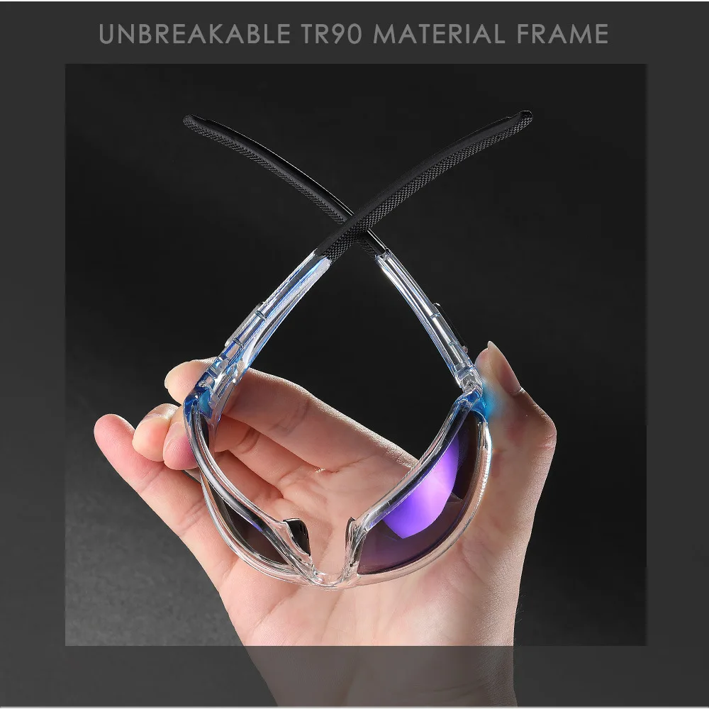 Unbreakable Sport Sunglasses Polarized KDEAM TR90 UV400 Light Weight Goggle Men Women Cool Mirror Driving Shades With Free Box